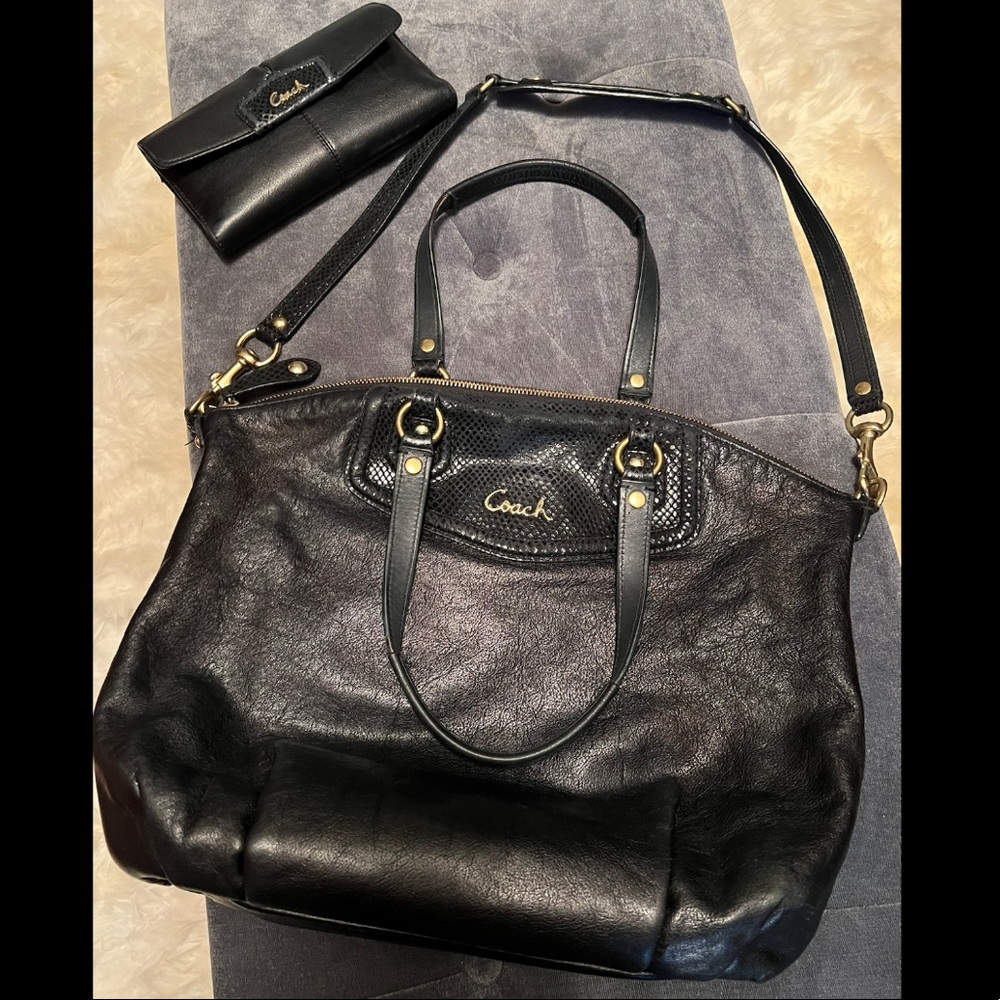 Coach bag and matching wallet